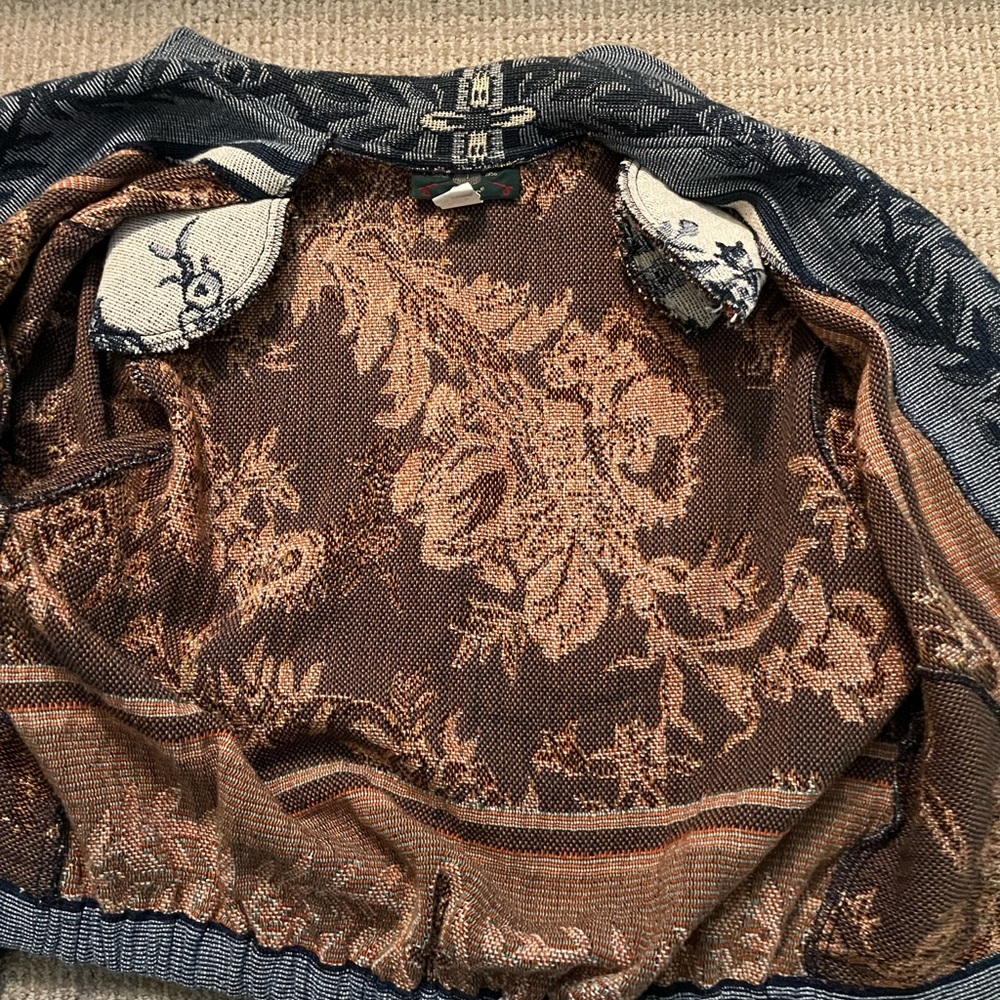 Orvis Blue and Cream Varsity Jacket - Picture 7 of 7